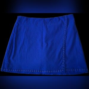 Crown & Ivy Royal Blue Scalloped Hem Skort  Size 16